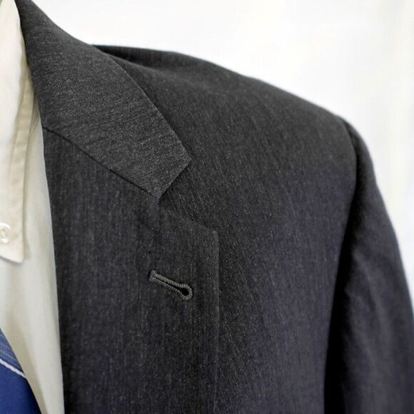 Jos A Bank Signature 42L / Slim 44L Gray Wool Suit Jacket 2 Button Padded Should - Picture 2 of 12